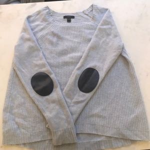 100% wool J. Crew sweater with leather patches